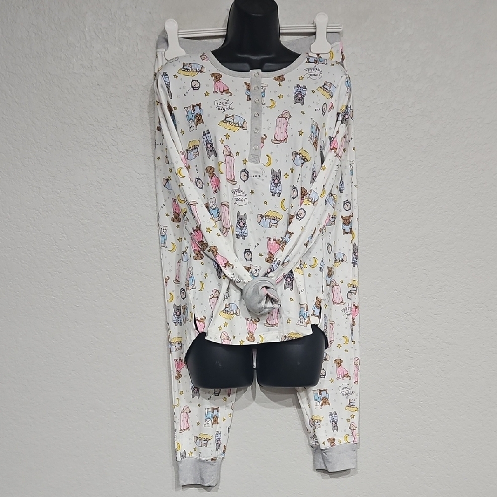 Cuddl Duds | Women's "Good Night Dogs Loungewear Pajama Set Sz S